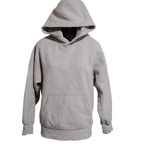TNA Aritzia | TNA Sweatfleece Cozy Fleece Boyfriend Fit Light Gray Hoodie | XS - Picture 3 of 13